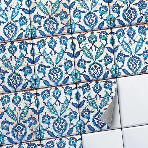 CREATISTO Fliesenaufkleber Fliesenfolie Mosaikfliesen - Hochwertige Sticker Aufkleber für Wandfliesen I Klebefliesen Deko Folien für Fliesen in Küche u. Bad/Badezimmer (15x20 cm I 12 -Teilig)