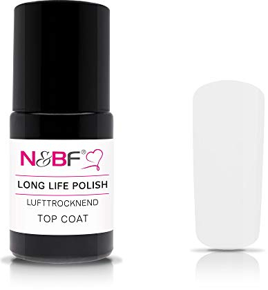 N&BF Long Life Nail Polish 15ml | Nagellack Top Coat Überlack | robuste & langlebige Lacke (lufttrocknend) | Made in Germany | vegan & 7-free | long lasting Gellack ohne UV Licht