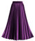 TONCHENGSD Damen High Elastic Waist Velvet Midi Lang Plissee Swing Rüschen Rock - Violett - X-Klein