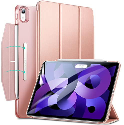 ESR for iPad Air 11 Inch Case 2025/2024, iPad Air 5th/4th Generation 10.9 inch Case (2022/2020), Trifold Smart Stand, Auto Sleep and Wake, Slim and Lightweight, Pencil Pro/USB-C Charging, Rose Gold