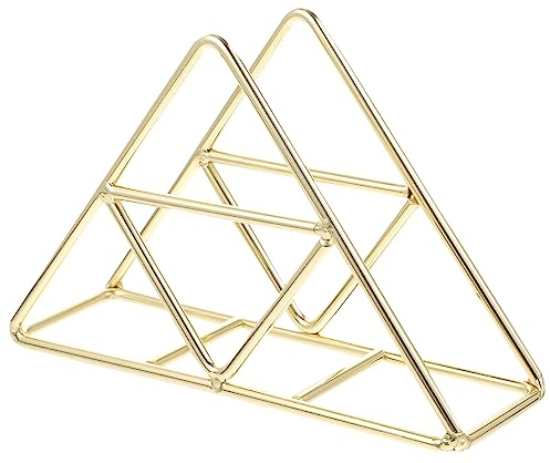 Goldenes Dreieck Serviettenhalter Luxus Retro Serviettenhalter Papier Serviettenhalter Metall Eisen Serviettenständer Freistehende Flache Tissue Spender Veranstalter für