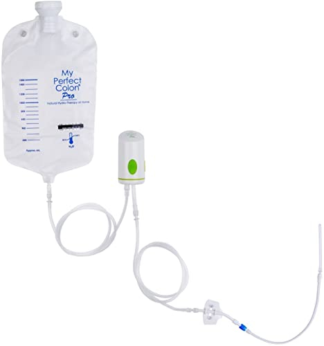 Lavaggio Intestinale Domestico My Perfect Colon PRO, Funziona a Batterie Ricaricabili, Clistere per Pulizia Colon Ideale in caso di Stitichezza anche per persone con difficoltà motorie e allettate