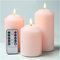 Eywamage Pink Flameless Pillar Candles with Remote, Flickering Real Wax LED Battery Operated Candles D 3 H 4 5 6