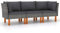 vidaXL Gartensofa 3-Sitzer mit Kissen Sofa Lounge Gartenmöbel Garten Garnitur Sitzgruppe Gartenset Couch Ecksofa Mittelsofa Grau Poly Rattan