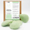 Eponge de Konjac Bio pour le visage associé au thé vert | Lot de 4 éponges en forme de gouttes | Eponge exfoliante végétale naturelle nettoyante
