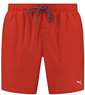 PUMA Herren Medium Length Swim Shorts, Chili Powder, L