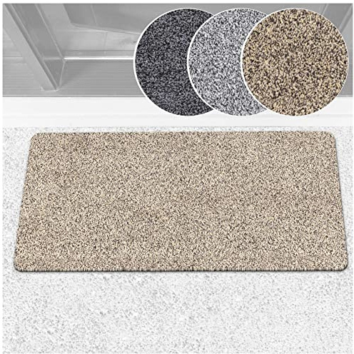 ANRO Schmutzfangteppich Matte Teppich Läufer Flurläufer Bodenbelag Schmutzfangläufer Sauberlaufmatte Meterware Dover Beige 50x100cm