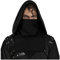 keland Cyberpunk Schurke Gugel Kapuzenschal Gothic Kapuzenumhang Hut für Halloween Ninja Cosplay (A-Schwarz)