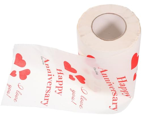 Gatuida 1 Rolle Taschentücher zum Valentinstag toilettenpapier bedruckt bedrucktes toilettenpapier Streich Toilettenpapier Geschenke zum Valentinstag Klopapier dekoration Badezimmerzubehör