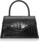 Milisente Clutch Damen Kunstlackleder Abendtache Für Hochzeit Klein Clutches Handtasche (Krokodil Schwarz)