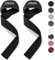 Zughilfen für Krafttraining und Bodybuilding (gepolstert) - Profi Lifting Straps 60 cm Länge für Fitness, Weightlifting, Kreuzheben - Zughilfe im Paar für Frauen und Männer (Schwarz 2.0)