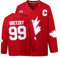 Herren #99 Gretzky Labatt Team Coupe Kanada Cup Eishockey Trikot genäht, Rot/Ausflug, einfarbig (Getaway Solids), L