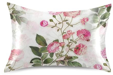 Peach Floral Rose Modern pillowsham Pregnancy Pillow case Cotton Pillow case Covers Long Pillow case Pillow Cases for Standard Pillows 20x26 inches