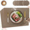 HELI MIAO 6er Set Tischset aus Leder-Imitat，Platzsets abwaschbar und wasserdicht，Platzdeckchen Lederoptik mit Untersetzer,Tischuntersetzer Doppelseitigen rutschfest(Eckig,braun)