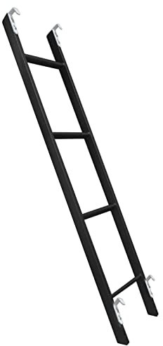 SZITW Steel RV Bunk Bed Ladder with Hooks, Interior Campervan Dorm Room Loft Bunk Ladder 45 50 55 Inch Long, Stable Twin Bunk Ladders (Color : Black, Size : 1.4m(55in))