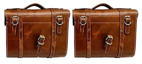 AEspares Kompatibel mit Royal Enfield Classic 350 500 cc braun-hellbraun-braun-braun-braun-braun-gebräunter Gepäcktasche