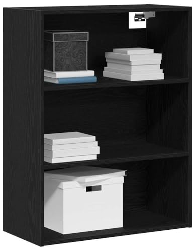vidaXL Hängeschrank Schwarzkiefer 69,5 x 32,5 x 90 cm (Für drinnen) Mit viel Stauraum für ESS- und Wohnzimmer, modernes Möbel aus Holzwerkstoff