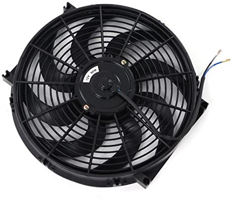 Marhynchus Universal 14 Pouces de Radiateur électrique Ventilateur de Refroidissement Puissant Ventilateur Slim 90W pour le Camion de Refroidissement de la Baie Moteur Van RV
