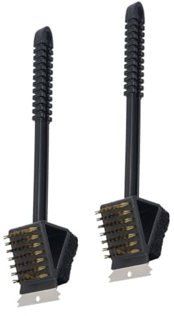 Abaodam 2 Stück Teiliges Bbq Grill Reinigungsset mit Grillbürste Ergonomischer Griff Effektiver Grillrostreiniger für Gasgrill Backofen und Eisenroste Praktisches Zubehör für Gründliche
