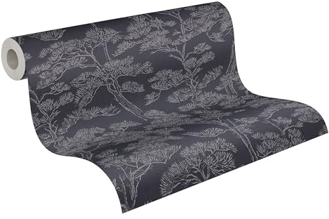 A.S. Création Dschungel-Fototapete – Blau, Grün, Rosa – 1,59 x 2,80 m | Florales Dschungel-Motiv als natürlicher Blickfang – matte Motivtapete, einfach zu verkleben & spurlos abziehbar