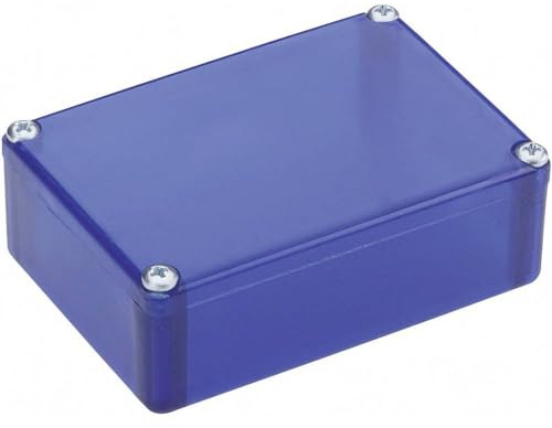 Strapubox 2024BL Universalgehäuse, ABS, blau (transparent), 72 x 50 x 26, 1 Stück