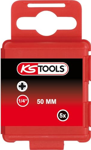 KS Tools 1/4' Classic Bit PZ, 50mm, PZ1, 5er Pack