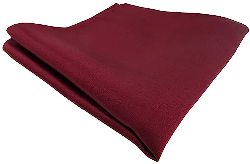 TigerTie Satin Seideneinstecktuch in bordeaux einfarbig - Einstecktuch 100% Seide