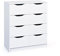 Inter Link – Kommode – 8 Schubladen – Schubladenschrank – Beistellschrank – Sideboard – Melaminbeschichtet – Weiß – Schubladen mit Griffmulden – Westphalen 8H