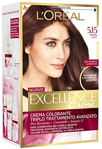 Excelence - Crema colorante marrón Glacé 5.15, 40 ml