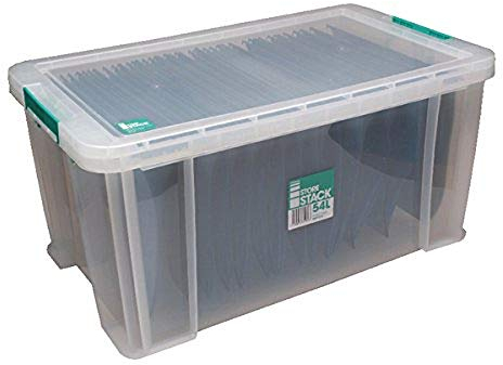 StoreStack 54 Litre Storage Box W640xD380xH310mm Clear RB77234