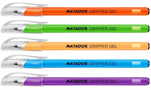 Matador 0.5 Gripper Pen Ballpoint Pens Black 5 pack