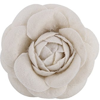 Cheerlife Ansteckblume, Haarblume Haarschmuck Haarblüte Haarclip Haarklipp Blumen Brosche Blumen Beige