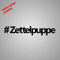 Aufkleber Hashtag Zettelpuppe Sticker Decal Folie Tuning (schwarz)