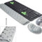 BRILA Handballenauflage – Ergonomisch Memory-Schaum Handgelenkstütze für PC Gaming Computer Laptop Arbeit - Massieren von Löchern Design wrist rest (Grey Bundle)