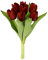 Real-Touch Tulpenbund mit 7 Blüten, 35 cm, Frühjahrsdeko, Frühlingsdeko, Osterdeko, Kunstblumen, Künstliche Blumen, Rot