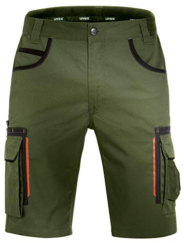 Uvex Tune-Up Arbeitshosen Männer Kurz - Shorts für die Arbeit - Grün - Gr 36W/Etikettengröße- 54