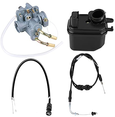 Vergaser Kit Ersatz für PW50 Y-Zinger, mit Luftfilterkasten, Gaszug und Choke Kabel - Komplettes Vergaser-Set für Motorrad-Reparatur, verbesserte Motorleistung einfache Montage