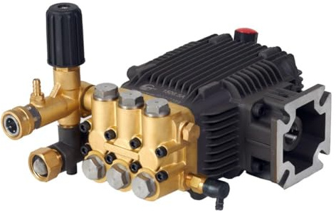 Canpump Pompa idropulitrice CF 3030 G - 3000 PSI, 3,1 GPM, albero 3/4, orizzontale, triplex, scaricatore esterno - Pompa idropulitrice di ricambio di grado commerciale - Per motori a gas da 6,5 HP