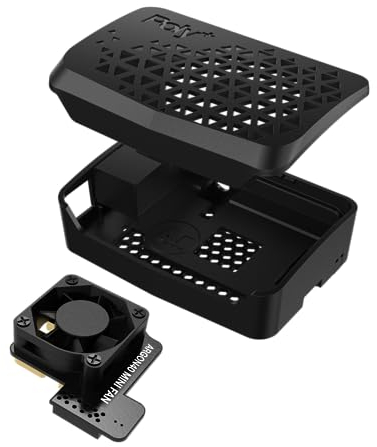 Argon Poly+ Case | Raspberry Pi 4 Plastic Case with PWM controllable Fan and Heatsink | Removable Top