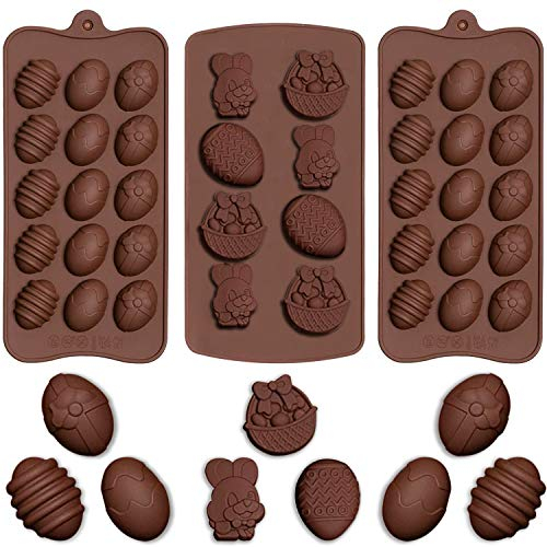 Yiran 3x Osterei Backform Ostern Silikonform Ei Osterhase Kaninchenform Kuchenform 3D Seifenform Silikon Schokoladenform Hitzebeständig Osterei Silikon Schimmel Wird Seife Schimmel Osterdeko
