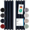 Blumtal cortinas opacas 2 piezas 215x132cm - cortinas salon opacas - cortinas dormitorio con ojal - cortinas termicas aislantes frio y calor - cortina para ventana - cortina blackout - cortinas azules