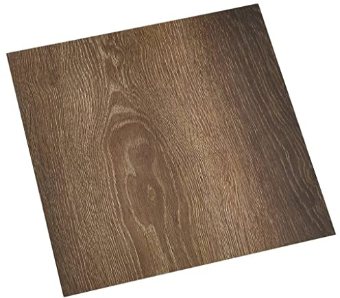 vidaXL 20x PVC Fliese Selbstklebend Vinylboden Bodenbelag Laminat Dielen Planken Vinyl-Fliesen Laminatboden Wohnzimmer Fußboden 1, 86m² Braun, Braun 6
