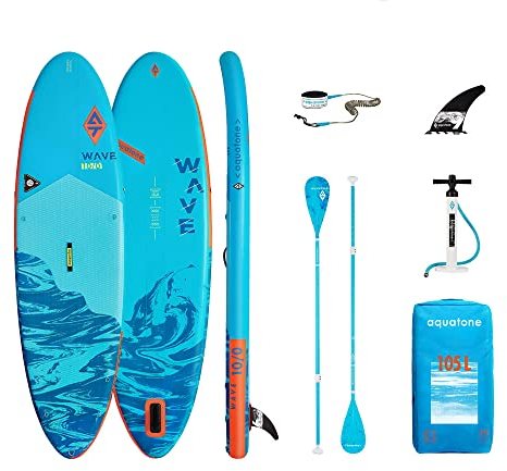 Aquatone Unisex – Erwachsene Wave 10'0 All-Round Sup Stand Up Paddle, hellblau, M