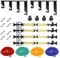 Selens Fotografie 4 Rollen Wandhalterungen Manuelles Hintergrund Unterstützungs System Fotostudio Wandmontage Aufhängesystem, inkl: (4) Ketten, (2) Einzelhaken, (8) Dehnstäbe, (8) Dehnschrauben
