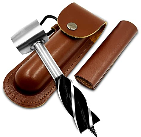 Überlebens-Siedler-Tool Bushcraft-Überlebenswerkzeug Schottisches Auge Manueller Hand-Holzbohrer-Bohrer-Lochmacher-Multitool für Camping, Outdoor-Rucksackreisen und Schutzgebäude