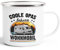 Moonworks® Emaille-Tasse Camping Home is where the Stellplatz is Geschenke für Camper Wohnmobil Spruch lustig emaille-weiß-silber standard