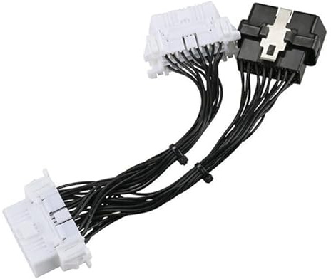Bolwins A03S OBD2 Verlängerungskabel – 16 Pin Y-Splitter Adapter, 20 cm – Robustes Diagnosekabel für KFZ, Auto & LKW – OBD2 Adapter für Diagnosegerät, Code Reader & Scanner