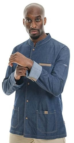 ADOLPHE LAFONT Kochjacke Herren Jeans Langarm Mirbel