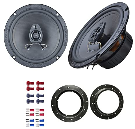 Ground Zero GZFF6.5 Lautsprecher mit Einbauset passend für VW Volkswagen T5 Transporter 2003-2015 Türen vorne 240 Watt 165mm 2 Wege Koax