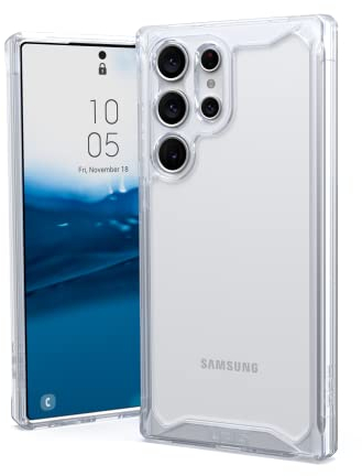 Urban Armor Gear Plyo Schutzhülle Samsung Galaxy S23 Ultra Hülle [Offiziell Designed for Samsung Zertifiziert, Sturzfeste Handyhülle, Wireless Charging kompatibles Cover] Ice (transparent)